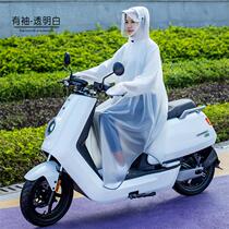 Calf electric battery bicycle raincoat single female mens riding one-piece plus thick anti-storm poncho