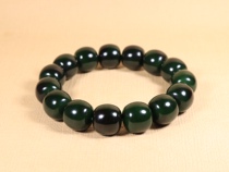 (Support for re-inspection) Xishi Xinjiang Hetian Jade red leather Jasper old beads 14 * 15mm bracelet