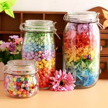 1000 Star bottle Thousand Paper Crane bottle bottle jewelry vintage send girlfriend Storage Jar Ornaments party decorations