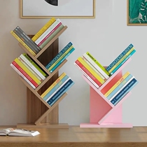 Simple table bookshelf student dormitory desktop storage rack multi-level office desk corner desktop small shelf