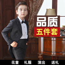 Childrens dress boys tuxedo flower children wedding host suit suit suit children baby piano show costume