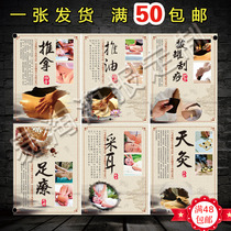 Tuina cupping scraping foot therapy moxibustion ear body care poster custom design wall chart stickers solid wood frame