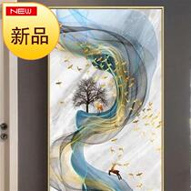 New entrance Modern simple decoration a decorative painting vertical version of the corridor at the end of the aisle Nordic style light luxury wall painting Xuan