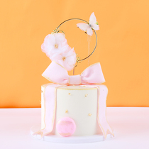 2021 new simulation girl heart retro imitation turned sugar bow birthday fake sample dessert custom photo