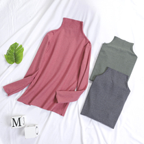 Lady high collar beating bottom fever Develed warm lingerie plus velvet big code tight fit without mark and long sleeve autumn clothes gush autumn and winter