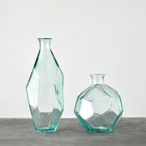 Calle Spain imported Nordic simple environmental protection handmade glass polygonal vase flower arrangement