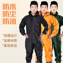 Protective clothing one-piece hooded raincoat waterproof anti-industrial dust spray paint breeding pesticide overalls deodorant clothing