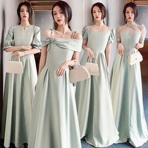 Bridesmaid dress female simple atmosphere 2021 new summer fairy quality thin meat best friend banquet evening dress skirt