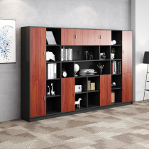 Office wooden cabinet single bookcase small information cabinet Archives cabinet storage minimalist retro office bookcase