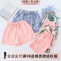 New pajamas pajamas womens summer shorts cotton gauze three-point pants loose casual breathable hot pants home pants