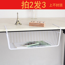 Creative student dormitory artifact Bedroom wardrobe Kitchen table storage rack Layered partition hanging basket storage rack