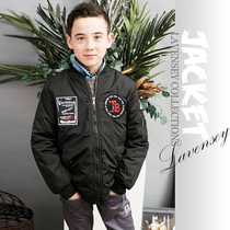 Le Wenxi leisure class B new boys English baseball cotton clothes long sleeve moderate coat jacket youth
