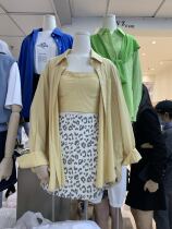 DVZ New 2021 spring and summer Korean version of loose holiday candy color shirt suspenders two sets of sunscreen shirt 5291