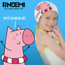  RNOEMI childrens swimming cap boys girls girls waterproof silicone swimming cap boys childrens swimming cap cute girl
