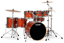 Chunlei instrument PDP (DW) X7 full maple wood seven drum set drums rack drums flash orange