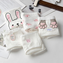 5-piece underwear female cotton student girl Japanese White cute large size cotton low waist breifs summer thin model