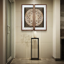 Physical painting three-dimensional handmade pendant living room decorative painting entry porch pendant corridor corridor lotus hanging painting