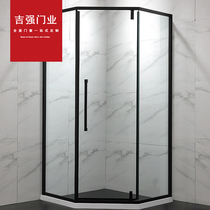 Shower room bathroom partition dry and wet separation custom diamond sliding door flat door home bathroom bathroom