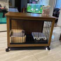 Pet Dog Cage Wood Chai Dog Medium-sized Small Dog Dog Fencing Fence Indoor Segregation Cat Rabbit Cage Villa Nest