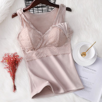 Pregnant woman breastfeeding vest feeding underwear harness free of wearing bra postpartum pure cotton plus suede warm autumn and winter months.