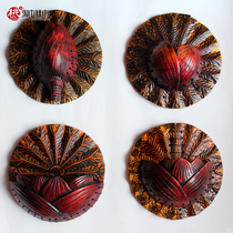 Wall flower pot key storage box solid wood retro wall decoration wooden wall decoration creative pendant flower basket Wall wall hanging