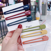 Japanese and Korean hairclip side clip color hollow top clip bangs Net red clip side clip headgear female