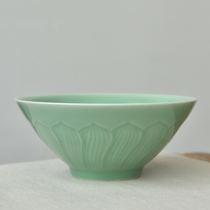 Dragon Quanqing Porcelain Noodle Bowl ceramic Home Large number rice rice bowl Japanese style Bamboo Bowl salad bowl Porridge Bowl with microwave oven