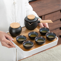 Side pot tea set home Kung Fu Cup Cup Bowl high-end light luxury dry bubble tea tray Home Office meeting