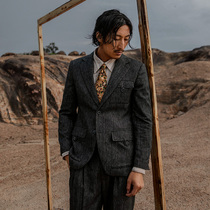 SOARIN Inron wind retro superior sense suit jacket male herringbone ripples Naples Business casual Western suit