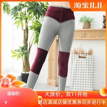 With kneecap and autumn pants woman high waist warm and warm protective waist line pants for wearing underpants big code to wear thin and autumn pants spring