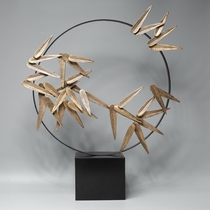 Modern Chinese books Room decent board room Soft decorations pendulum pieces Home Merchants Feng Shui Handicraft Furnishing Accessories