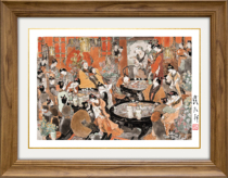 (Mounted) Famous Dai Dunbang Dream of Red Mansions Shi Taijun Two Banquet Grand View Garden (signature) hanging painting