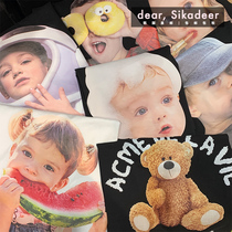 Times Youth League same Korean ADLV donut girl bear classic T-shirt female print 21 Spring New