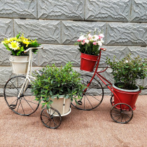 Exterior Single Retro Make Old American Iron Art Outdoor Outdoor Garden Courtyard Villa Terrace Ground Small Bike Flower Shelf