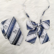 (Big Tree Street Lamp) Original Flat Angle JK Bow Tie Female Japanese Uniform Collar Flower Student Tie Male Accessories