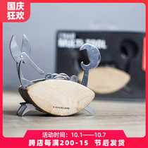 American kikkerland Creative Multifunctional Crab Car Bottle Saw Screw Scissors Set Kitchen Workers