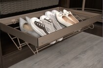 Inside wardrobe Push-and-pull Shoe rack cushion damper Rack Telescopic Shoes Cabinet Drawer hardware pull basket cloakroom hardware