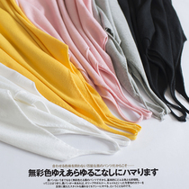 (anti-season flush) cashmere sling inner lap vest pure color single piece knit undershirt short 100 hitch