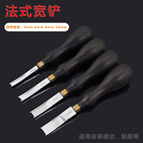 Manual DIY black sandalwood French style wide turnovers slim knife leather sharpeners leather carving tools hand shoved edge thinning