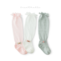 Baby socks spring and summer thin baby loose high tube socks newborn stockings boys and girls breathable over-the-knee socks