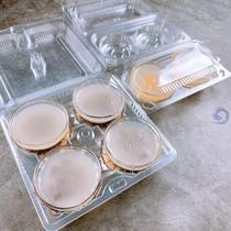 Bowl cake stalls fresh-keeping box packing box egg tart box commercial disposable covered box storage box 2 4 tablets