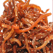 Haige Xing spicy eel silk Sesame honey eel anchovy skin red fish small bag called 500g seafood snacks