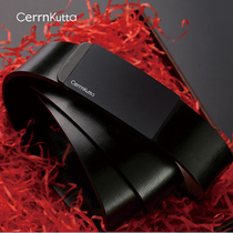 Belt mens smooth gusset buckle toothless young man student cowhide slacks with ins leather belt cxck