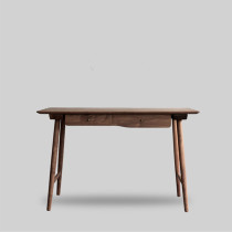Nordic solid wood desk simple modern computer desk office desk log writing painting table drawer workbench home