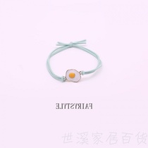 Korean cute poached egg hair rope rubber band hair circle female net red little ancestor head rope hair ornaments hand rope bracelet jewelry