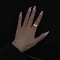 New simple fashion temperament bag K gold ring female ins personality European and American cold wind niche lettering big ring
