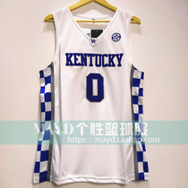 Customized No. 0 Dalong Fox University Jersey American retro embroidery personality basketball match suit men