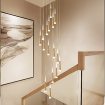 Staircase Long Chandelia Villa Swivel Loft Apartment Pick Up High Living Room Stairway Lamp Duplex stairs light chandelights