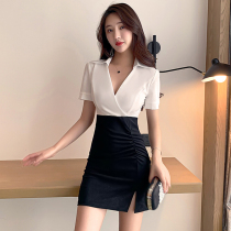 Foot bath technician overalls temperament thin lapel dress health center high-end clubhouse sauna health worker uniform