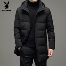 Flower Playboy plums down to mens mid-2022 new winter thickened trend to fix a handsome mans jacket